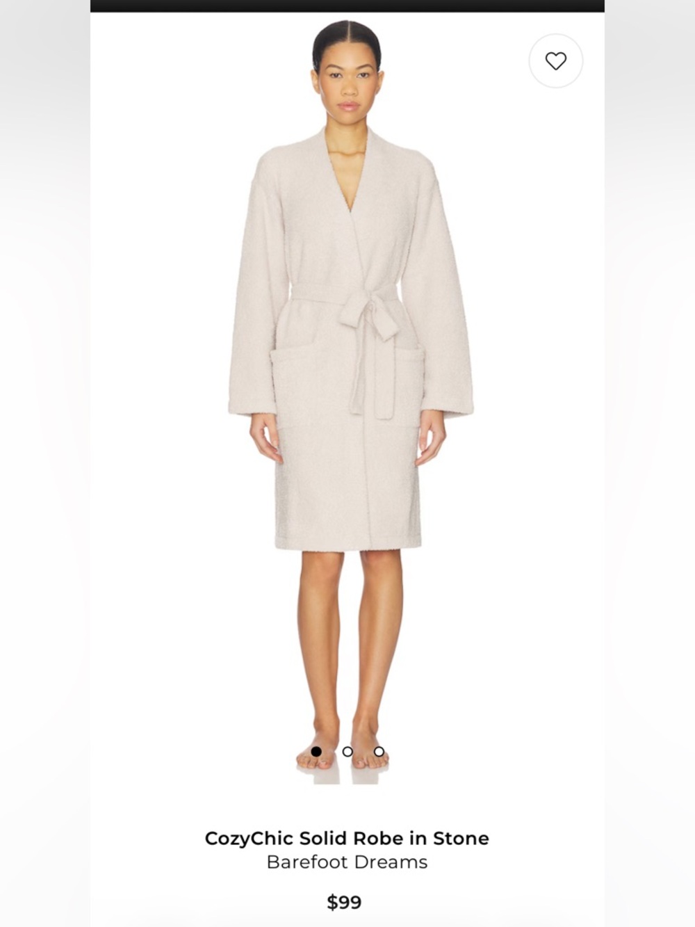 Barefoot Dreams Plush cozy chic solid robe. Size S-M. Brand new with tags